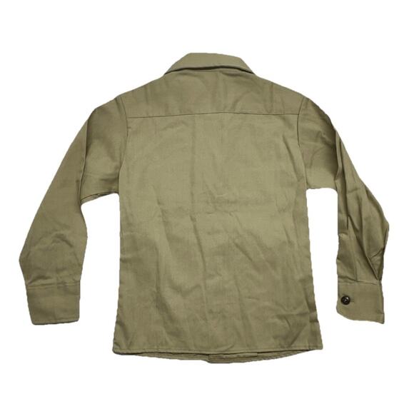 BOY SCOUTS Of America Size 8 Youth Uniform Shirt LONG SLEEVE Tan - Picture 6 of 6